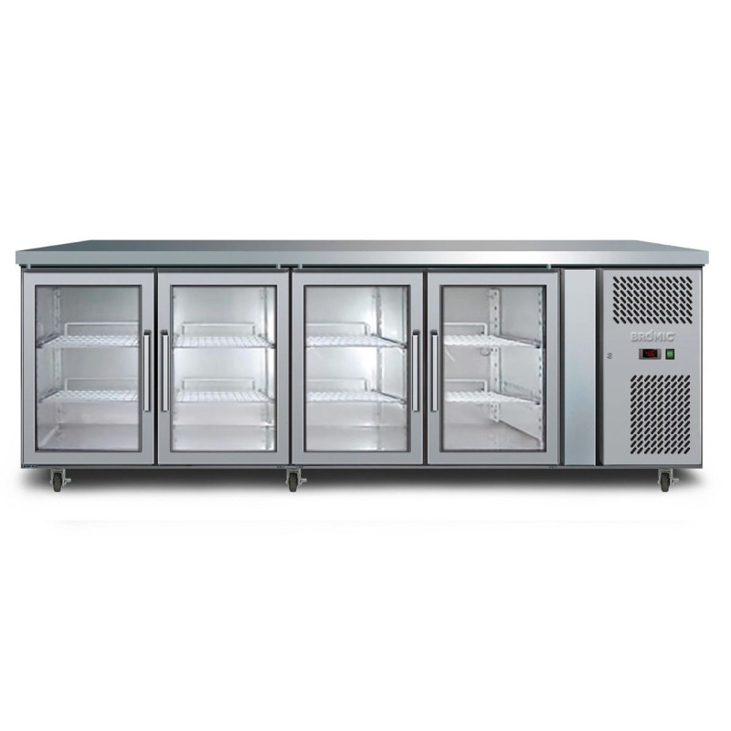 Bromic UBC2230GD-NR Under Bench Display Fridge - 553L - 4 Doors - Glass