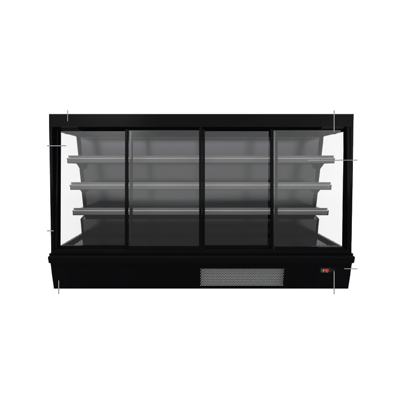 Bromic SVM2500SD-NR Semi Vertical Display Fridge - 2500mm - 4 Doors - Sliding