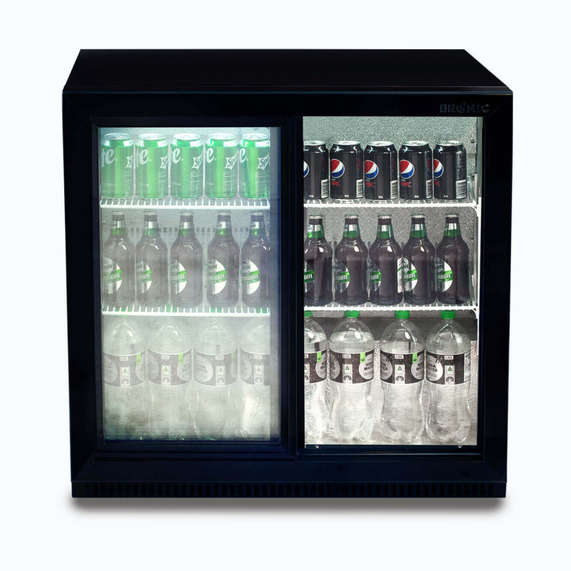 Bromic BB0200GDS-NR-1 Back Bar Fridge - 190L - 2 Doors - Sliding