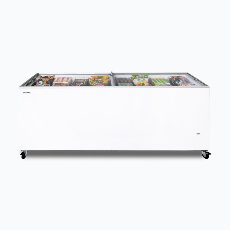 Bromic CF0700FTFG-NR Display Chest Freezer - 670L - Flat Glass Top