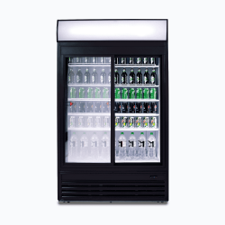 Bromic GM0980LS-NR Upright Display Fridge  - 945L - 2 Doors - Sliding - Flat Glass - Lightbox