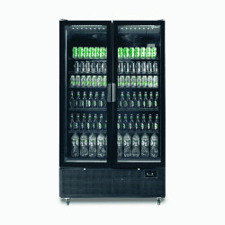 Bromic GM1100B-NR Upright Display Fridge - 1126L - 2 Door - Flat Glass