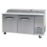 Bromic PP1700 Pizza Prep Fridge - 2  Doors - 1702mm - 9 Pans