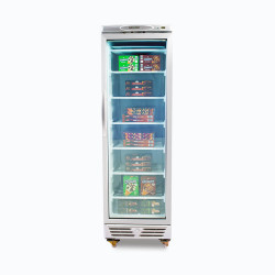Bromic UF0374S-NR Upright Display Freezer - 300L - 1 Door - Flat Glass