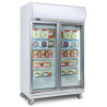 Bromic UF1000LF Upright Display Freezer - 976L - 2 Doors - Flat Glass - Lightbox