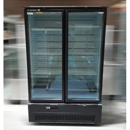 Used Huxford BMH36 Double Glass Door Upright Bottom Mount Fridge