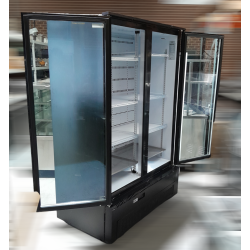 Used Huxford BMH36 Double Glass Door Upright Bottom Mount Fridge