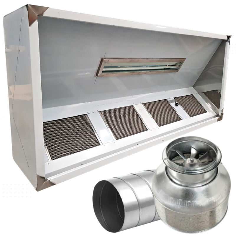 Commercial Exhaust Canopy 6000mm Fan & Duct Kit