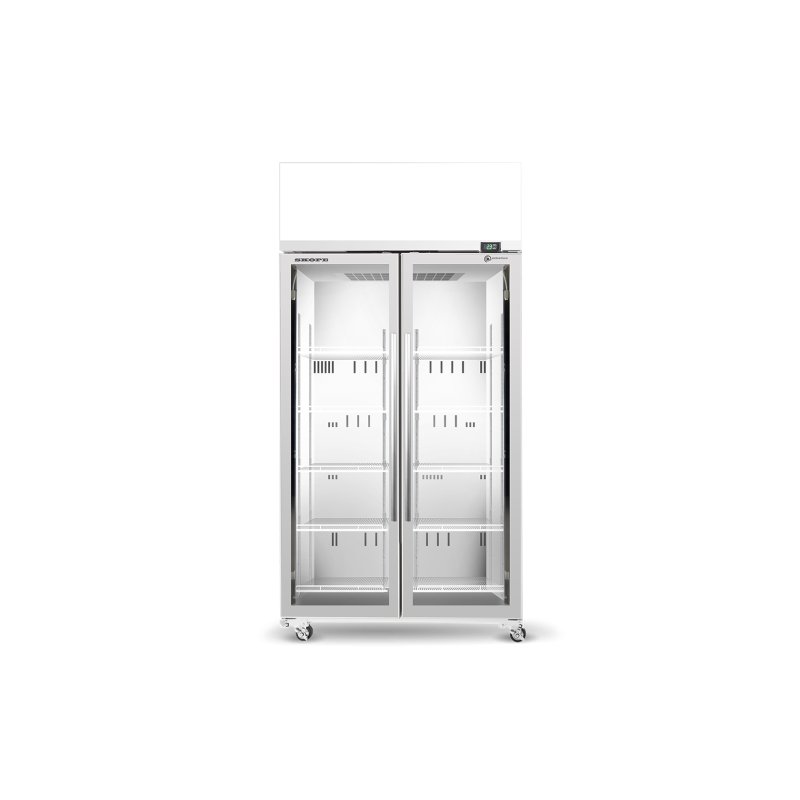 Skope  TME1000N-A 2 Glass Door Display or Storage Fridge