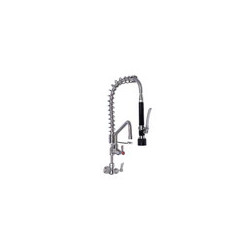 3monkeez T-3M53712-C Compact Stainless Steel Single Wall Mount Pre-Rinse with 12" Pot Filler