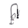 3monkeez T-3M53712-C Compact Stainless Steel Single Wall Mount Pre-Rinse with 12" Pot Filler