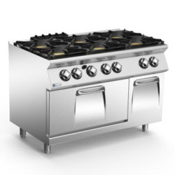 Mareno ANC7FG12G44-NG 70 Series 6 Burner Gas Cook Top w Gas Oven Range w Cabinet 1200mm Wide NG