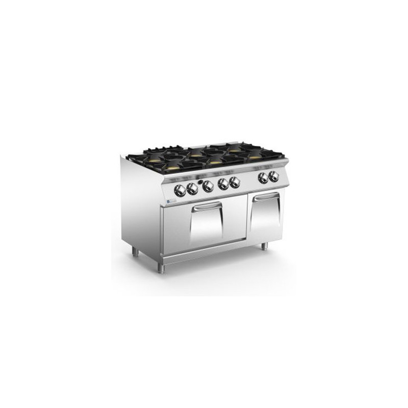 Mareno ANC7FG12G44-NG 70 Series 6 Burner Gas Cook Top w Gas Oven Range w Cabinet 1200mm Wide NG