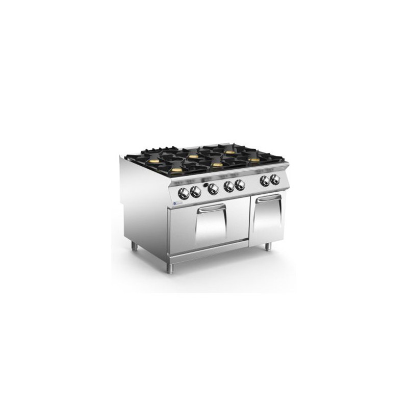 Mareno ANC9FG12G52-NG 90 Series 6 Burner Gas Cook Top w Oven Range 1200mm Wide Nat Gas