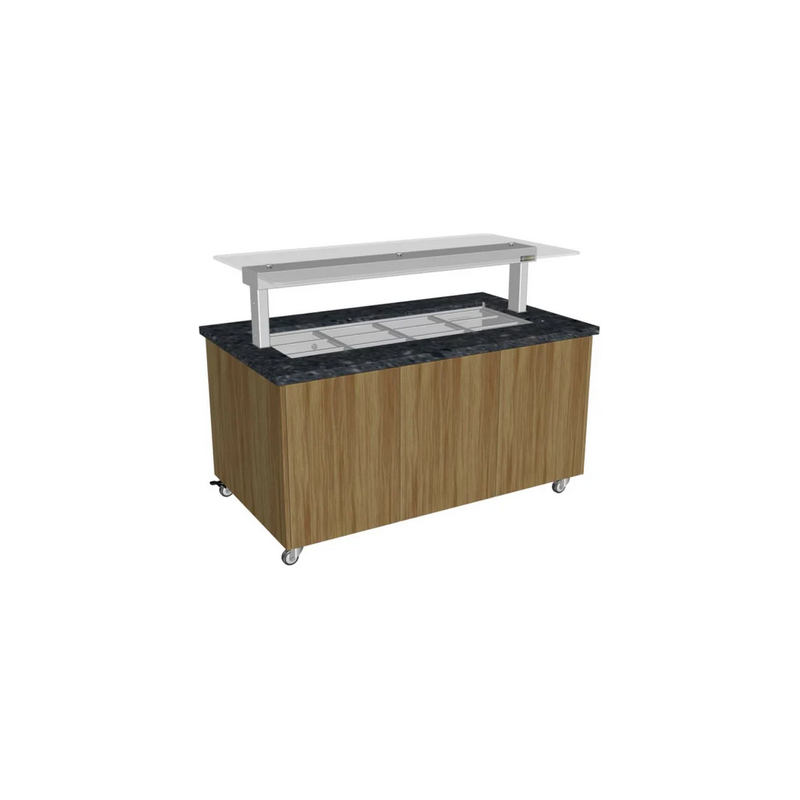 Culinaire Mobile Heated Island Buffet Stone Top & Joinery Panels - CH.IBGJ.BMC.U.GSF.8