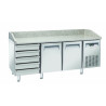 Saltas MPB0026 Marble Top Pizza Fridge with Ambient Drawers