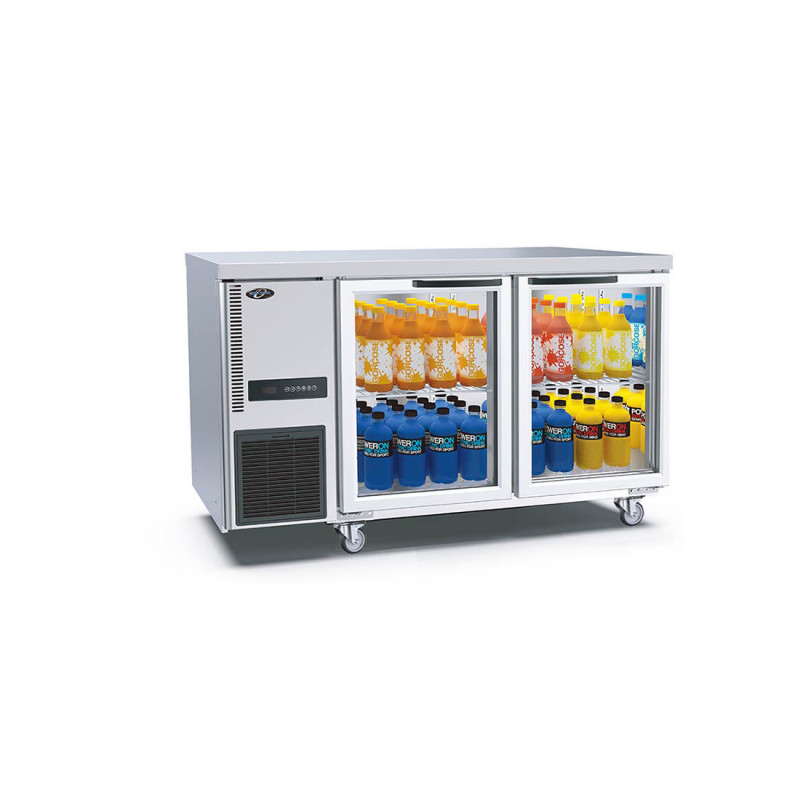 Thermaster Glass Door Workbench Fridge - TL1500TNG