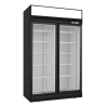 Thermaster Black Upright Double Glass Door Freezer LG-1006DF