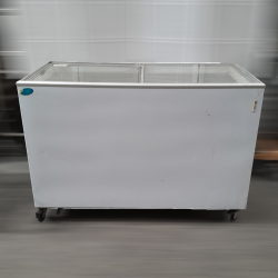 Used Bromic CF0400FTFG Display Chest Freezer Flat Glass Top