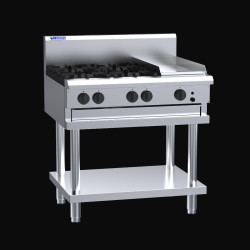 Luus CS-4B3P  4 Burner 300mm Griddle Cooktop