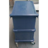 Used Metro Polymer Dark Blue Three Tier Trolley with Enclosed Ends