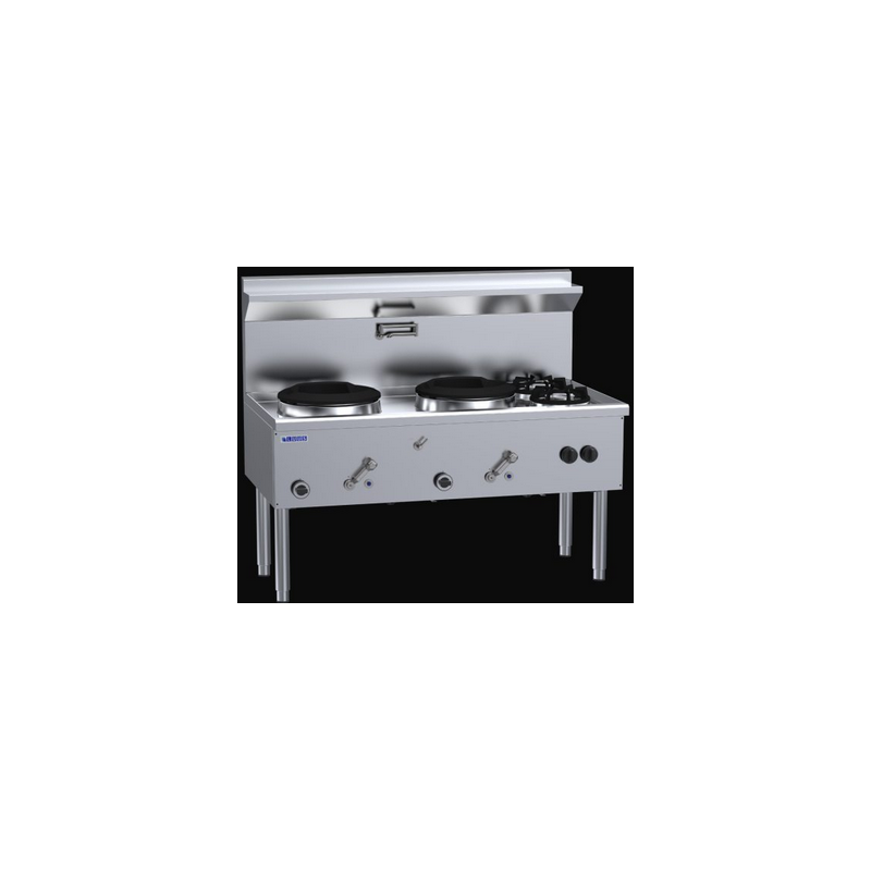 Luus Element EWZ-2C2B 1500mm 2 ring Waterless Woks with 2 burner