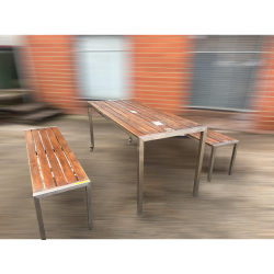 Outdoor Cafe Table and Benches