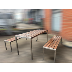 Outdoor Cafe Table and Benches