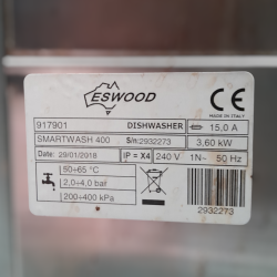 Used Eswood SW400 Undercounter, Front-loader Electric