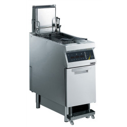 Zanussi 392345 Electric 400mm Single Well 23L Freestanding V-Shaped Deep Fryer with Electronic Control, Pump, Lift and Auto Cook