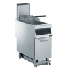 Zanussi 392334 Gas 400mm Single Well 23L Freestanding V-Shaped Deep Fryer with Electronic Control and Pump