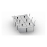 Rational 60.76.407 4 perforated 1x6 GN. 4 unperforated 1x6 GN portion baskets with lid and 2 basket