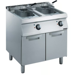 Zanussi 372085 Electric 800mm Twin Well 2 x 14L Freestanding Tube Deep Fryer