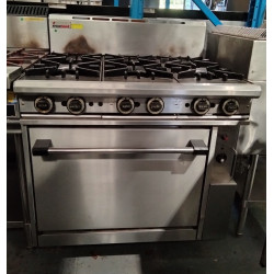 Used Trueheat R90-6 Oven Range With 6 Burner Cooktop