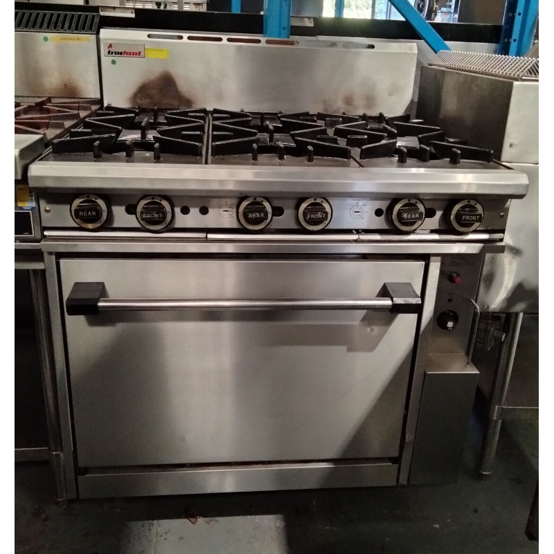 Used Trueheat R90-6 Oven Range With 6 Burner Cooktop