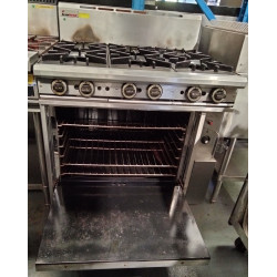 Used Trueheat R90-6 Oven Range With 6 Burner Cooktop