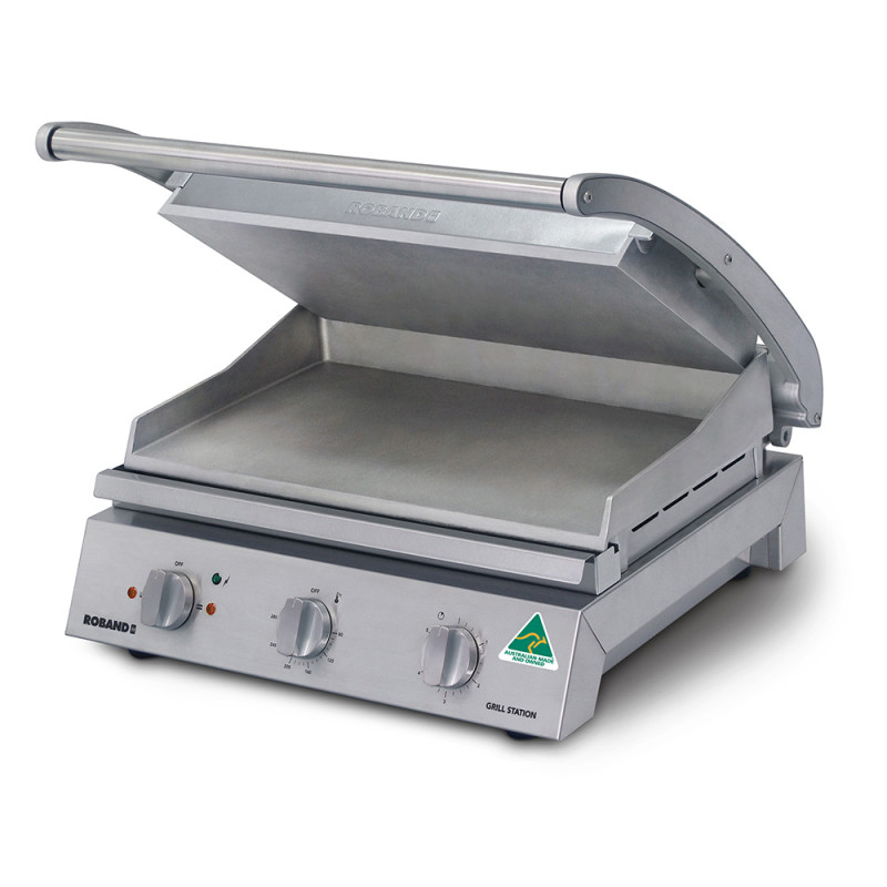 Roband GSA810RT   Grill Station 8 slice, non stick with ribbed top plate, 10 Amp