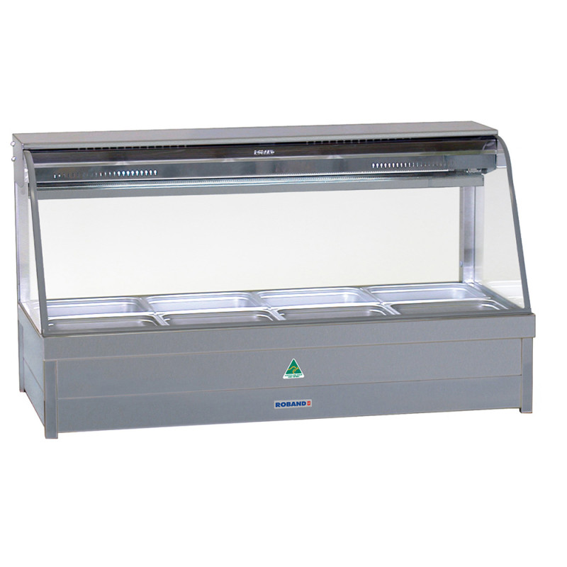 Roband CFX26RD   Curved Glass Refrigerated Display Bar - Piped and Foamed only (no motor), 12 pans