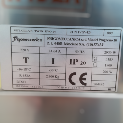 Used Frigomeccanica Twin EVO24 H12 Gelato Display Freezer 24 Tub