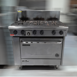 Used  Goldstein PF628 6 Burner Gas Range With Gas Static Oven - ST25UK40