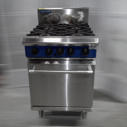 Used Blue Seal G504D 4 Burner Range with Static Oven - ST25UK65