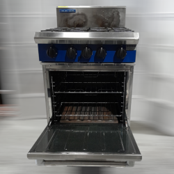 Used Blue Seal G504D 4 Burner Range with Static Oven - ST25UK65