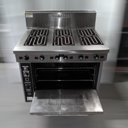 Used Goldstein PE6R28FF Electric 6 Burner Range With Fan Forced Oven - ST25UK34