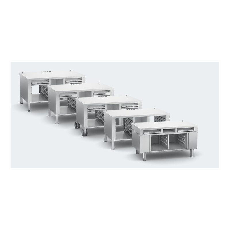 Rational 60.31.221 Stand 2-XS - 2 pull out shelves 6 x 1x1 GN runners - Feet