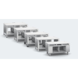 Rational 60.31.317 Stand 2-XS - 2 pull out shelves 6 x 1x1 GN runners - Castors