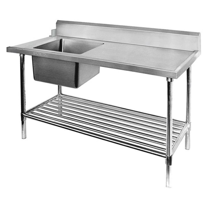 Left Inlet Single Sink Dishwasher Bench SSBD7-1800L/A