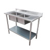 Modular System Double Sink Bench Left Handed 1800x600x900mm - 1800-6-DSBL