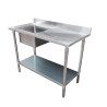 Modular System Single Sink Bench Left Handed 1500x600x900mm - 1500-6-SSBL