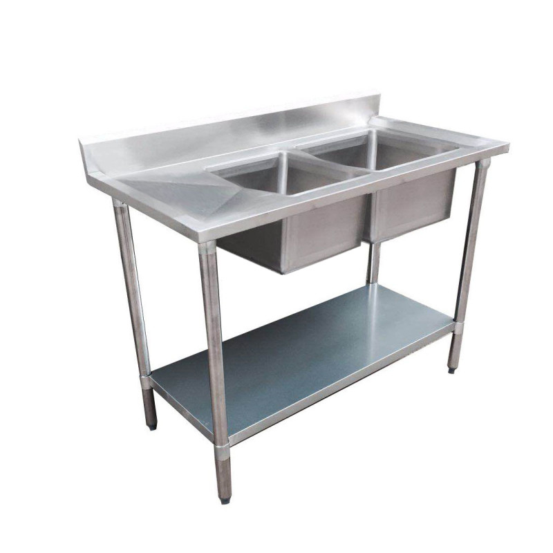 Modular System Double Sink Bench Right Handed 1800x600x900mm - 1800-6-DSBR