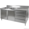 DSC-2400L-H KITCHEN TIDY CABINET WITH DOUBLE LEFT SINKS